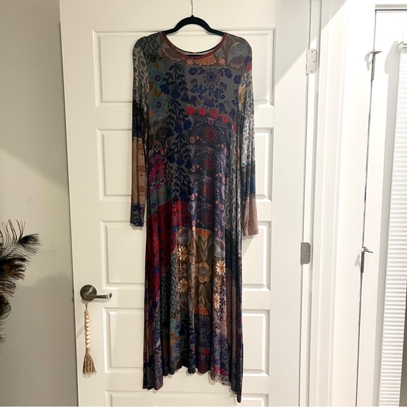 Stevie Knit Maxi Dress - Mandala Borders Patchwork - Small - Picture 4 of 7
